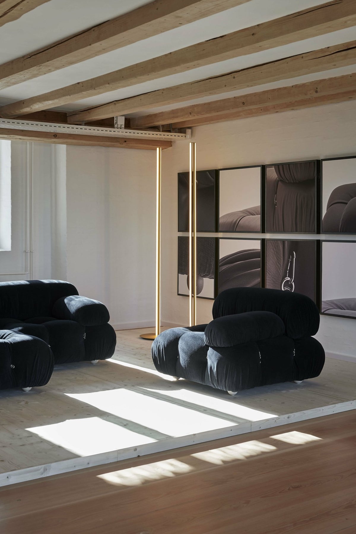 Lampadaire design en acier anodisé champagne 200 cm Coordinates - Flos - The Cool Republic