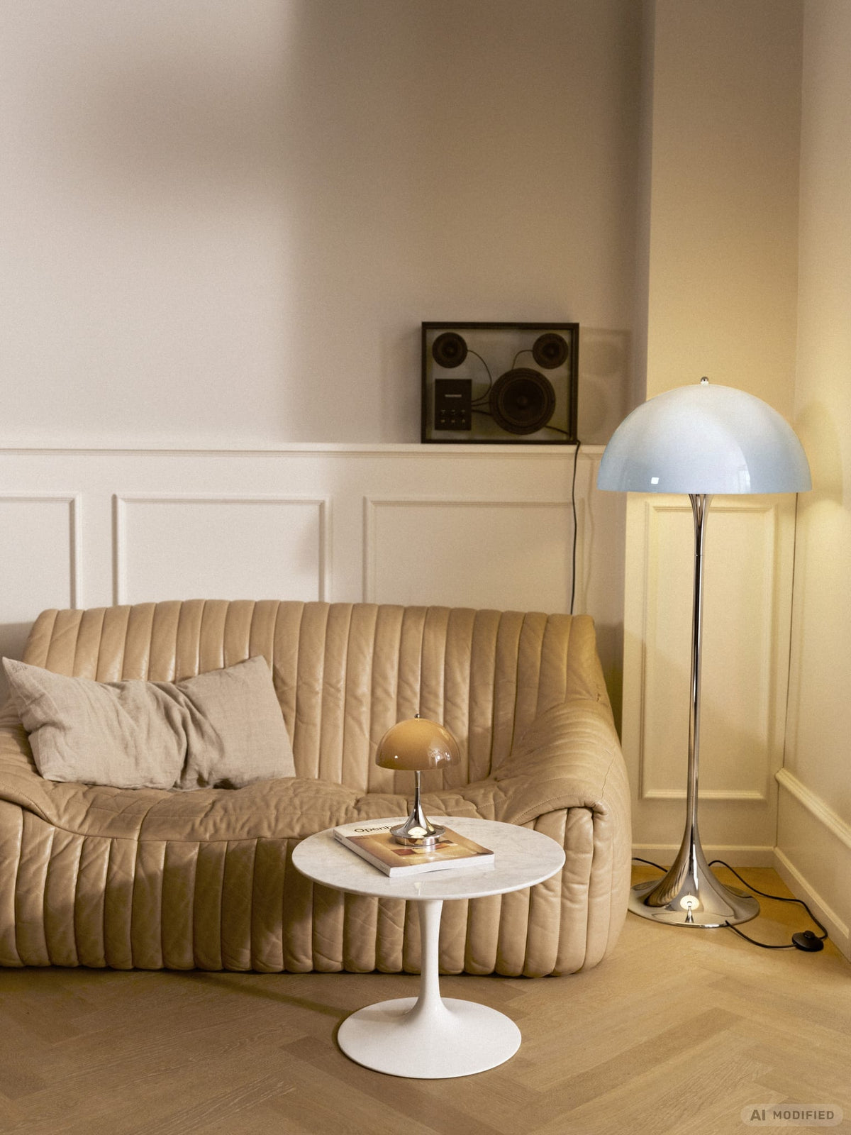 Lampadaire design en acrylique gris bleu 129cm Panthella - Louis Poulsen — vue 2