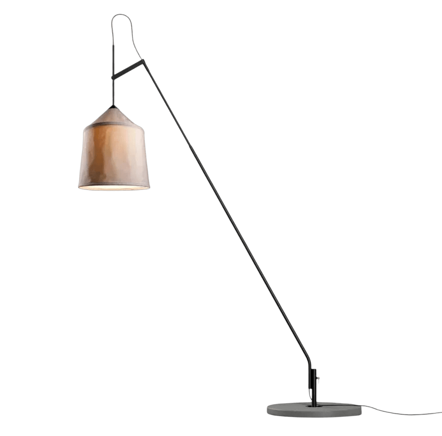 Lampadaire d'extérieur en acier et textile beige Jaima - Marset - The Cool Republic