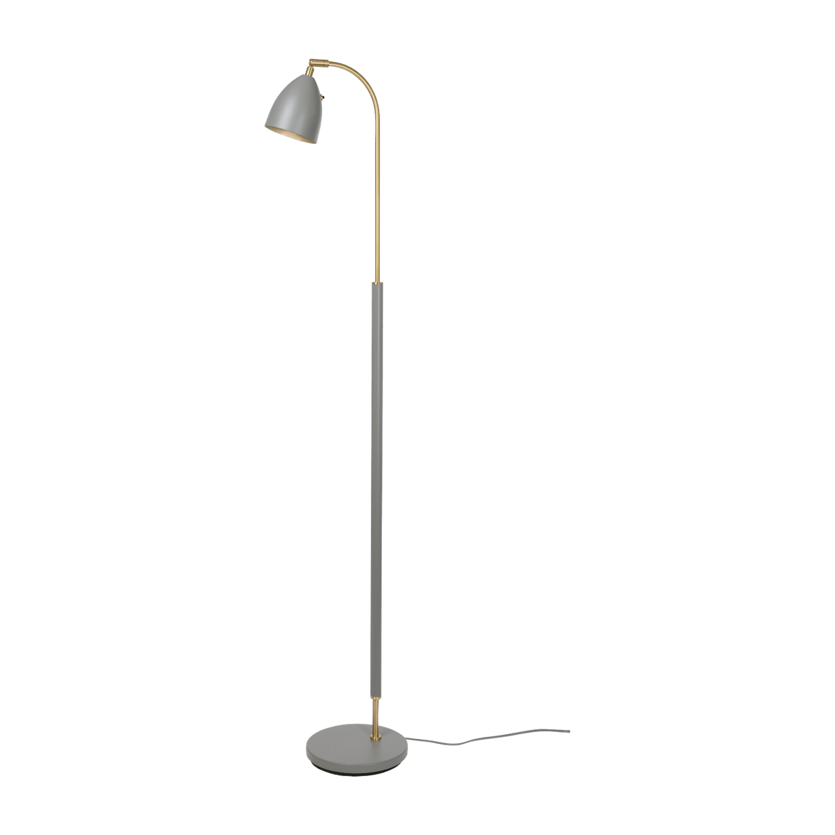 Lampadaire dimmable en laiton et métal gris Deluxe - Belid - The Cool Republic