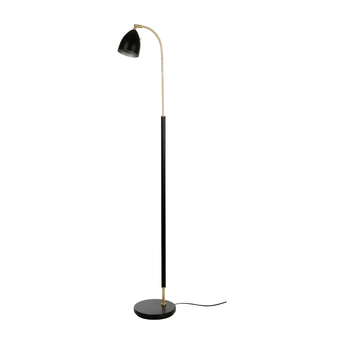 Lampadaire dimmable en laiton et métal noir Deluxe - Belid - The Cool Republic