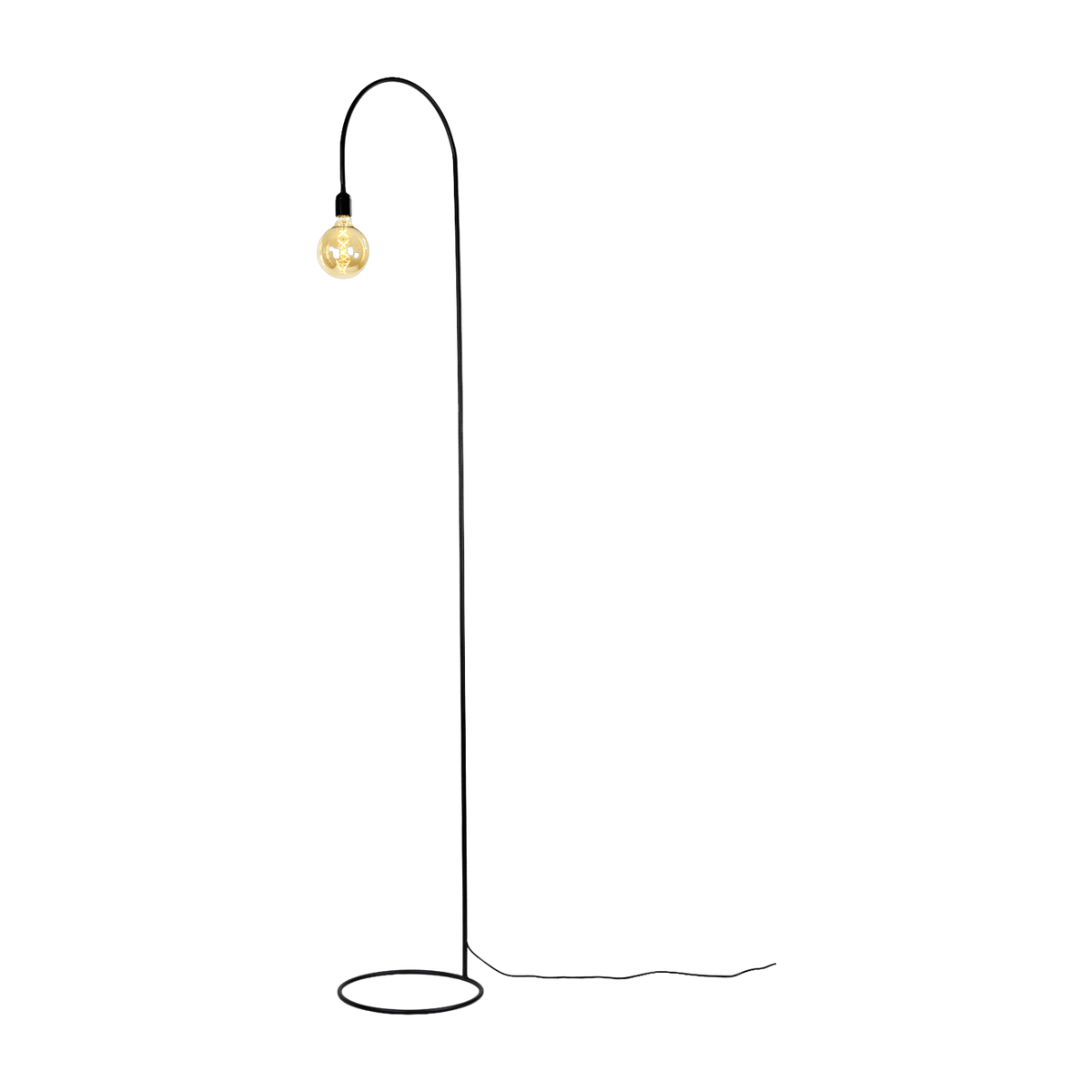 Black floor lamp with circular base 217 cm A. Sciortino - Serax - The Cool Republic