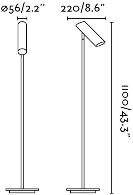Lampadaire en acier blanc Link - Faro Barcelona - The Cool Republic