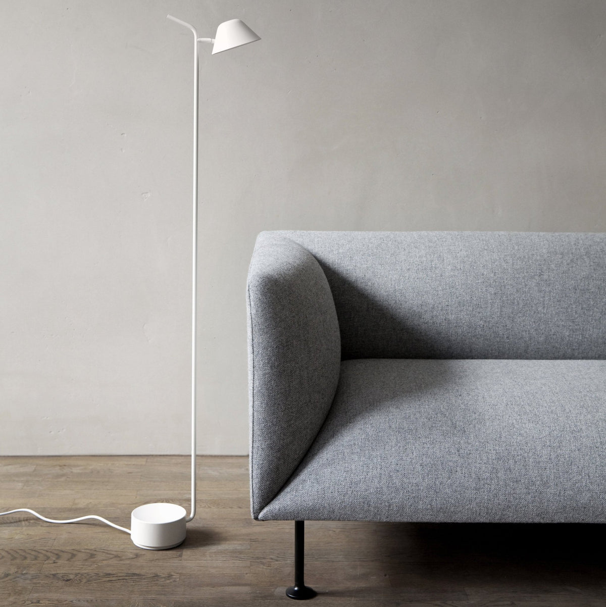 Lampadaire en acier blanc Peek - Audo - The Cool Republic
