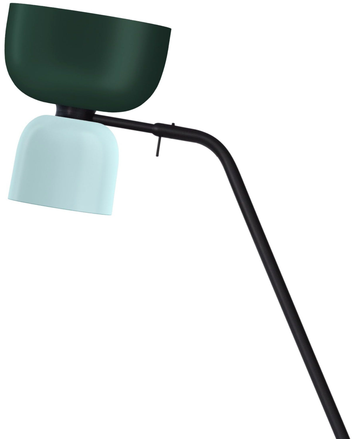 Lampadaire en acier bleu et vert 150-170cm Alphabeta - Hem