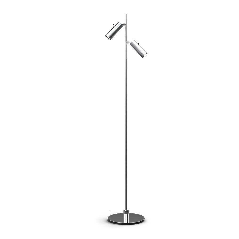 Lampadaire en acier chromé 19,9x132,6cm Pipeline - Herstal - The Cool Republic