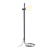 Lampadaire en acier chromé et plastique blanc 38x135cm Lauro - Marset - The Cool Republic