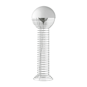 Lampadaire en acier chromé et plastique blanc Wire - Verpan - The Cool Republic