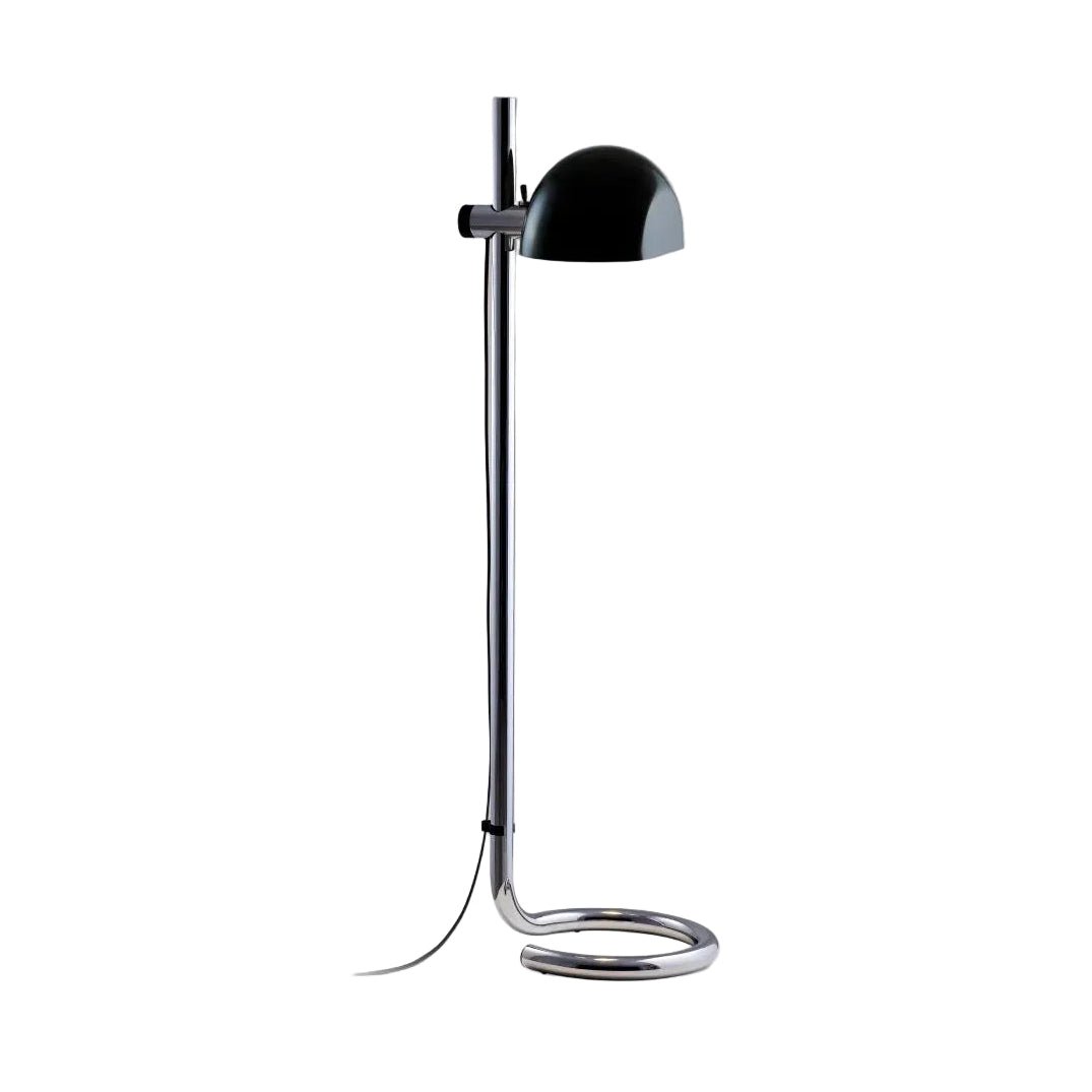 Lampadaire en acier chromé et plastique noir 38x135cm Lauro - Marset - The Cool Republic