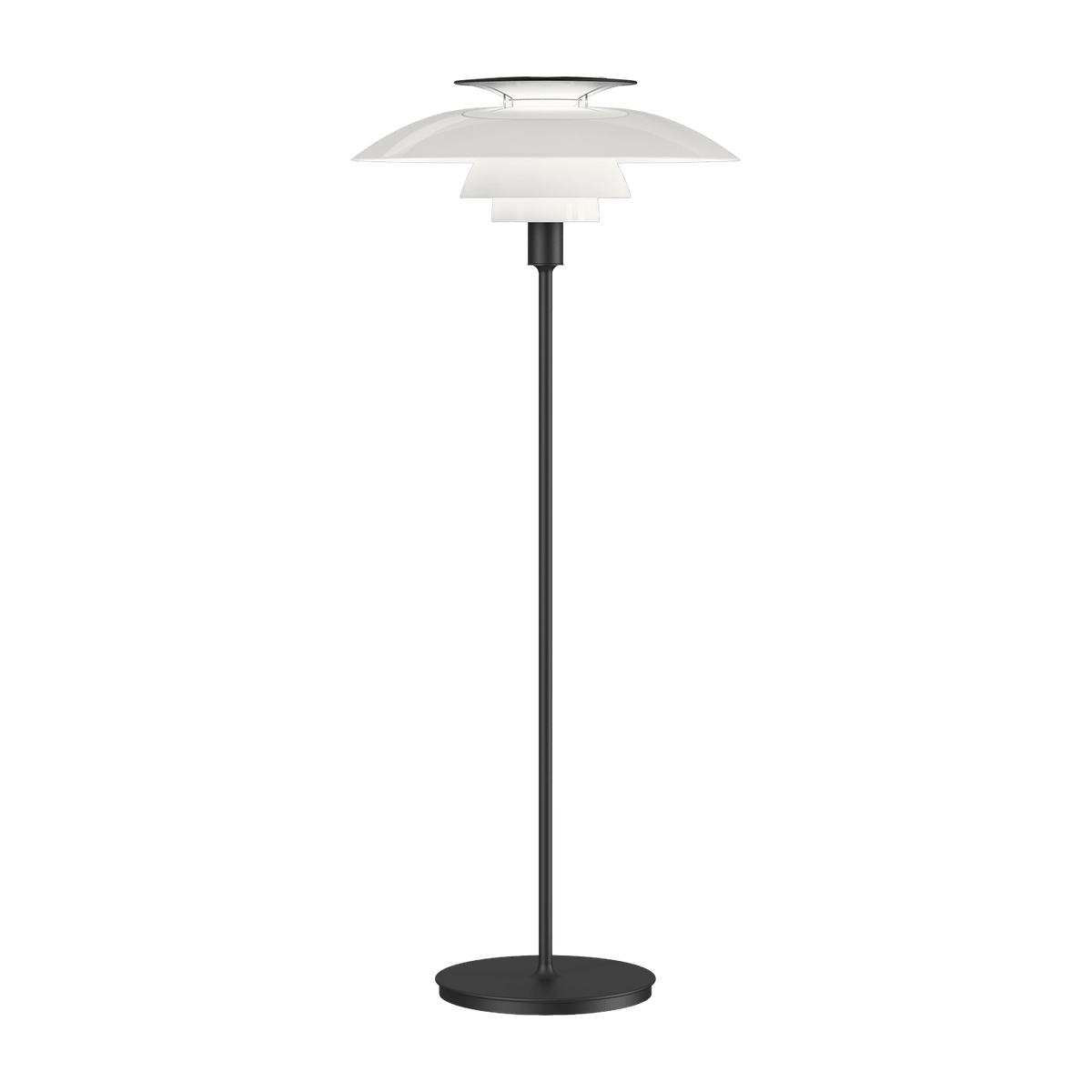 Lampadaire en acrylique noir 130 cm PH 80 - Louis Poulsen - The Cool Republic