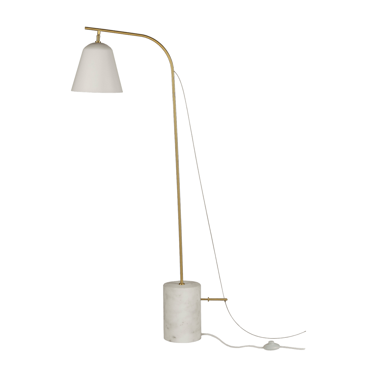Lampadaire en aluminium blanc Line One - NORR11 - The Cool Republic