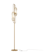 Lampadaire en aluminium doré et abat-jour en pierre naturelle 160 cm Marmo - Maytoni - The Cool Republic