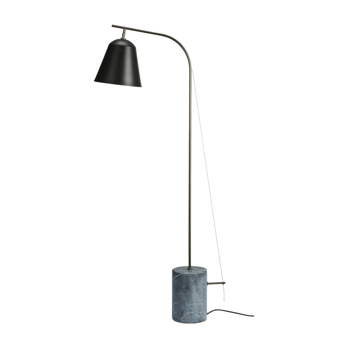 Lampadaire en aluminium et marbre noir Line One - NORR11 - The Cool Republic