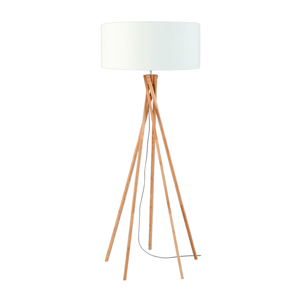 Lampadaire en bambou blanc Kilimanjaro - Good & Mojo - The Cool Republic