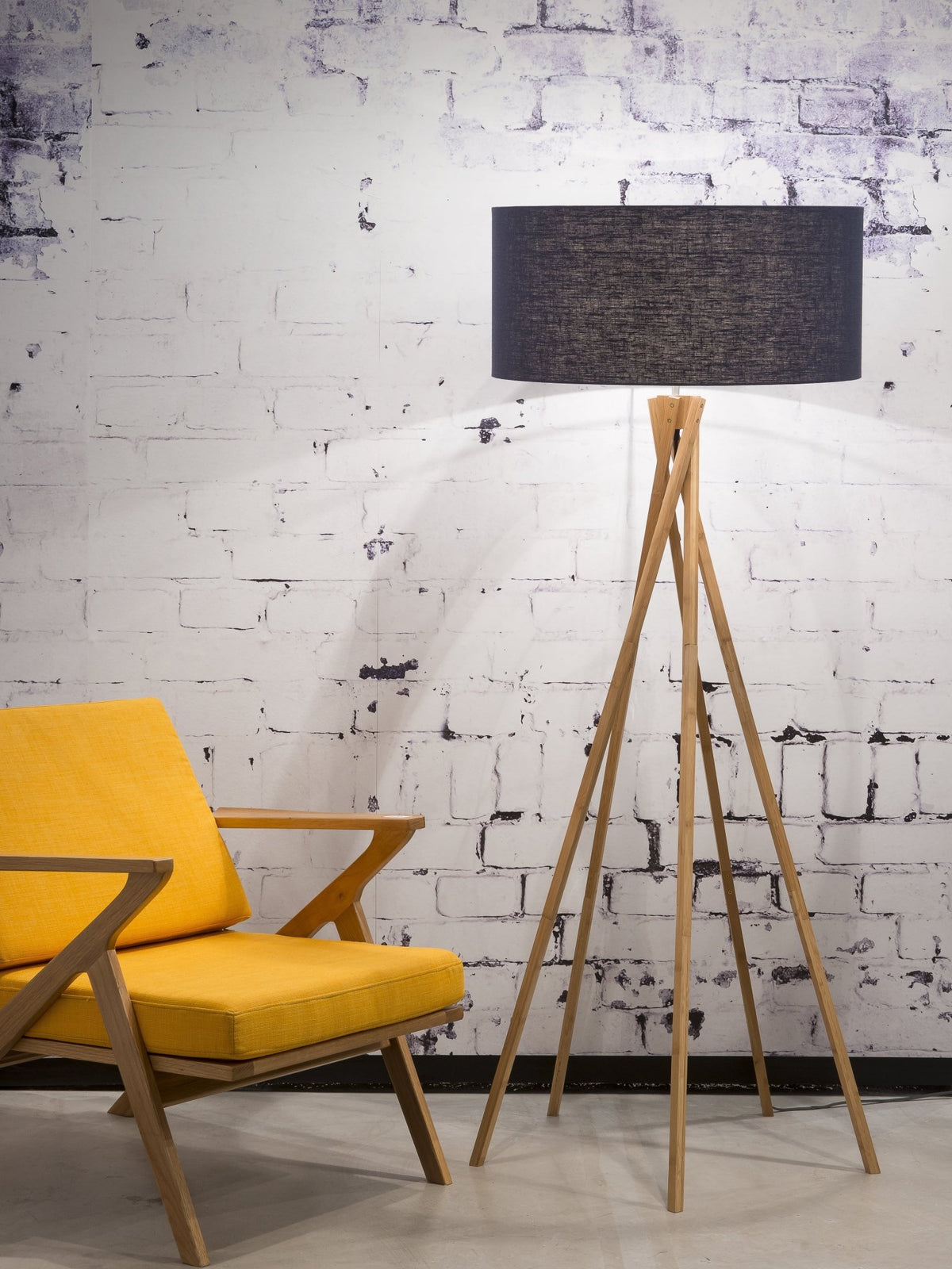 Lampadaire en bambou bleu foncé Kilimanjaro - Good & Mojo - The Cool Republic