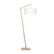 Lampadaire en bambou et lin blanc Andes - Good & Mojo - The Cool Republic