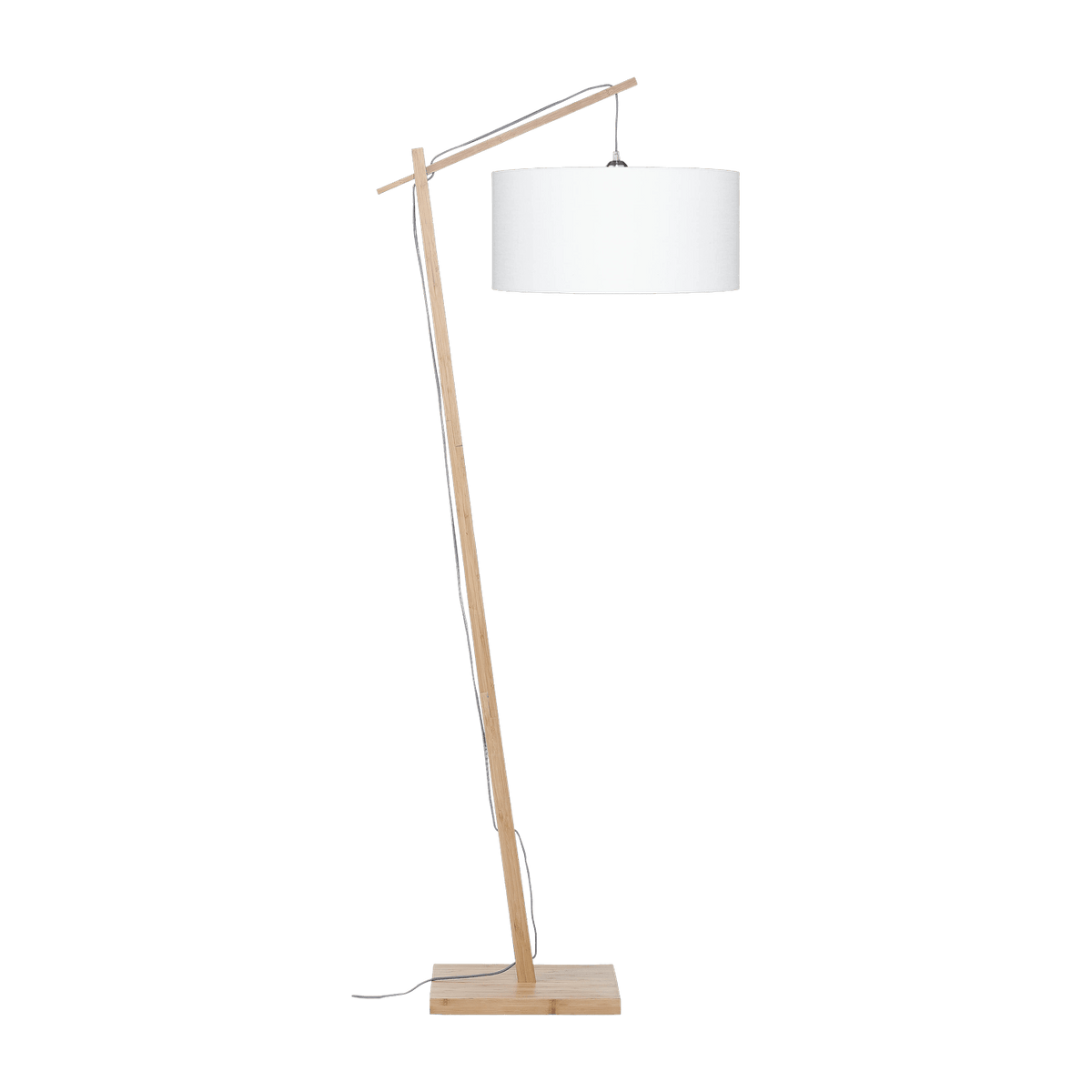 Lampadaire en bambou et lin blanc Andes - Good & Mojo - The Cool Republic