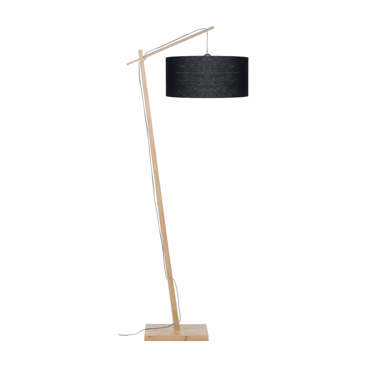 Lampadaire en bambou et lin noir Andes - Good & Mojo - The Cool Republic