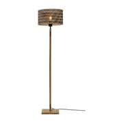 Lampadaire en bambou naturel avec abat-jour en bois naturel 128x32 cm Java - Good & Mojo - The Cool Republic