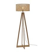 Lampadaire en bambou naturel avec abat-jour en bois naturel 145x50 cm Java - Good & Mojo - The Cool Republic