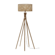 Lampadaire en bambou naturel avec abat-jour en bois naturel 146x50 cm Java - Good & Mojo - The Cool Republic