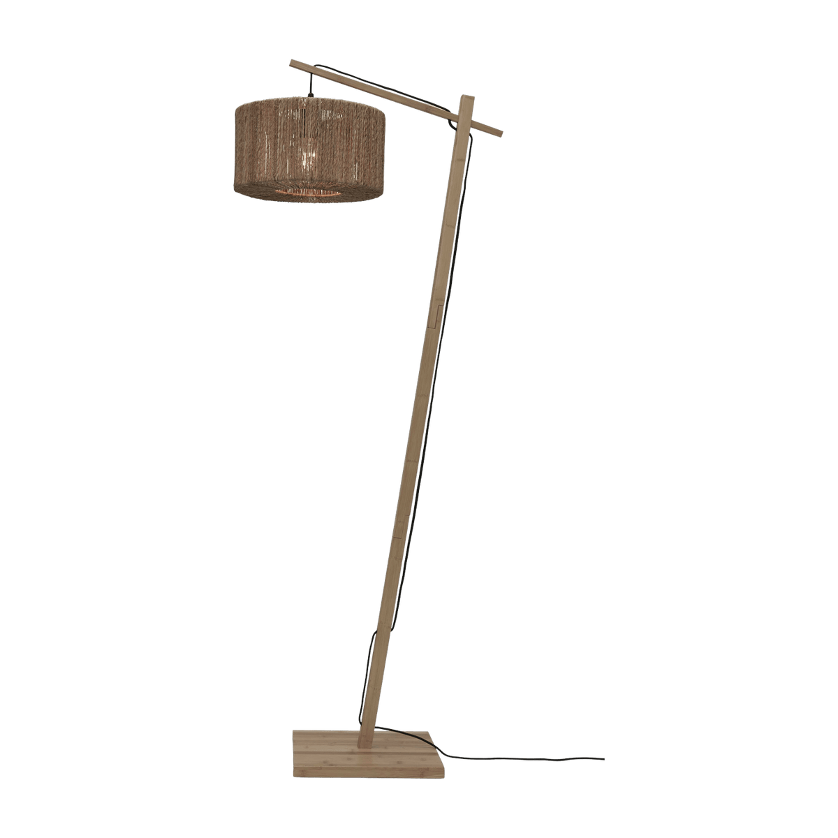 Lampadaire en bambou naturel avec abat-jour en bois naturel 150x30 cm Iguazu - Good & Mojo - The Cool Republic