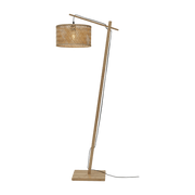 Lampadaire en bambou naturel avec abat-jour en bois naturel 150x32 cm Java - Good & Mojo - The Cool Republic