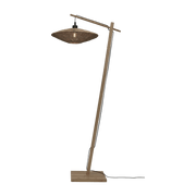 Lampadaire en bambou naturel avec abat-jour en bois naturel 150x40 cm Iguazu - Good & Mojo - The Cool Republic