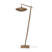 Lampadaire en bambou naturel avec abat-jour en bois naturel 150x40 cm Tanami - Good & Mojo - The Cool Republic