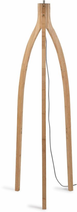 Lampadaire en bambou naturel avec abat-jour en bois naturel 150x50 cm Java - Good & Mojo - The Cool Republic