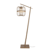 Lampadaire en bambou naturel avec abat-jour en bois naturel 176x38 cm Hokkaido - Good & Mojo - The Cool Republic