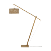 Lampadaire en bambou naturel avec abat-jour en bois naturel 207x50 cm Java - Good & Mojo - The Cool Republic