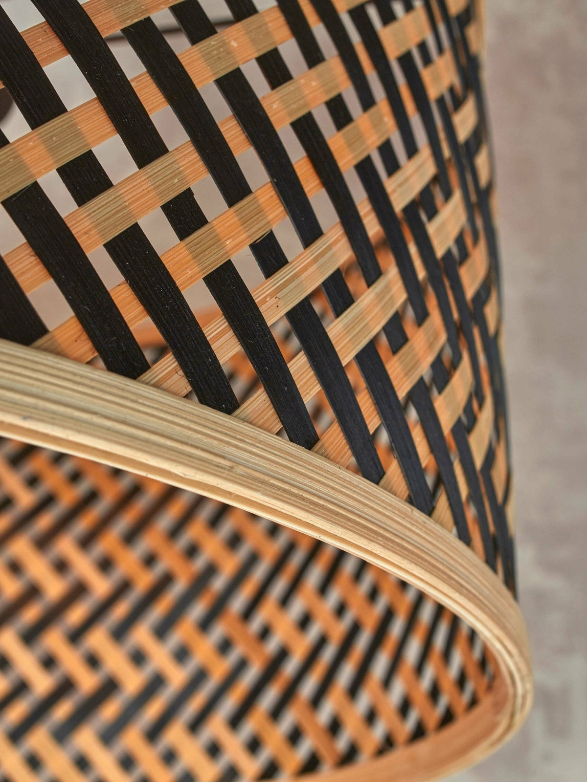 Floor Lamp Java S Bamboo Nat. H.150Cm/Shade Dia.32Xh.18Cm. Bl/Nat. - Good & Mojo - The Cool Republic
