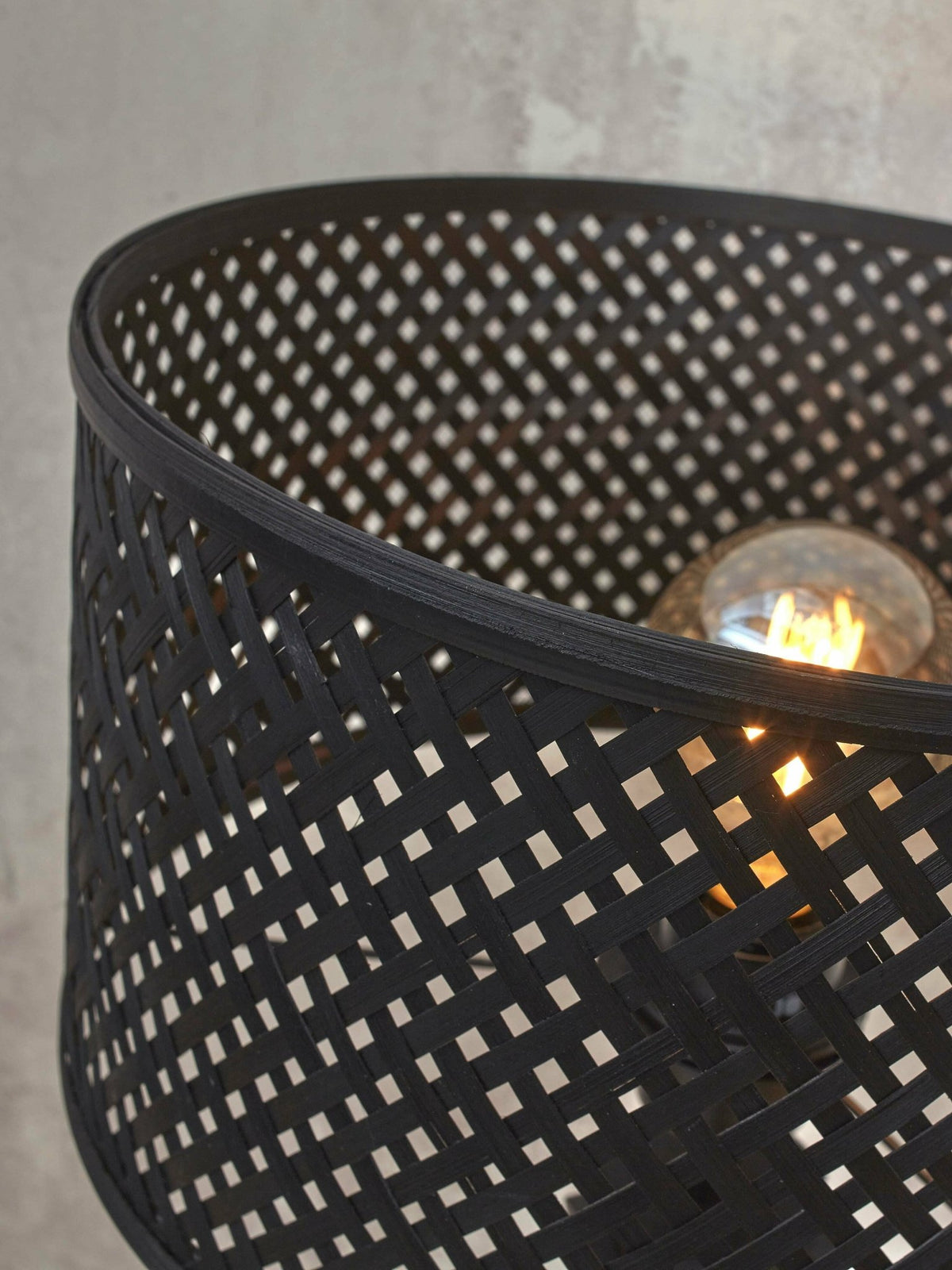 Floor Lamp Java 4-Legs Bamboo Bl. H.145Cm/Shade Dia.50Xh.22Cm. Bl. - Good & Mojo - The Cool Republic