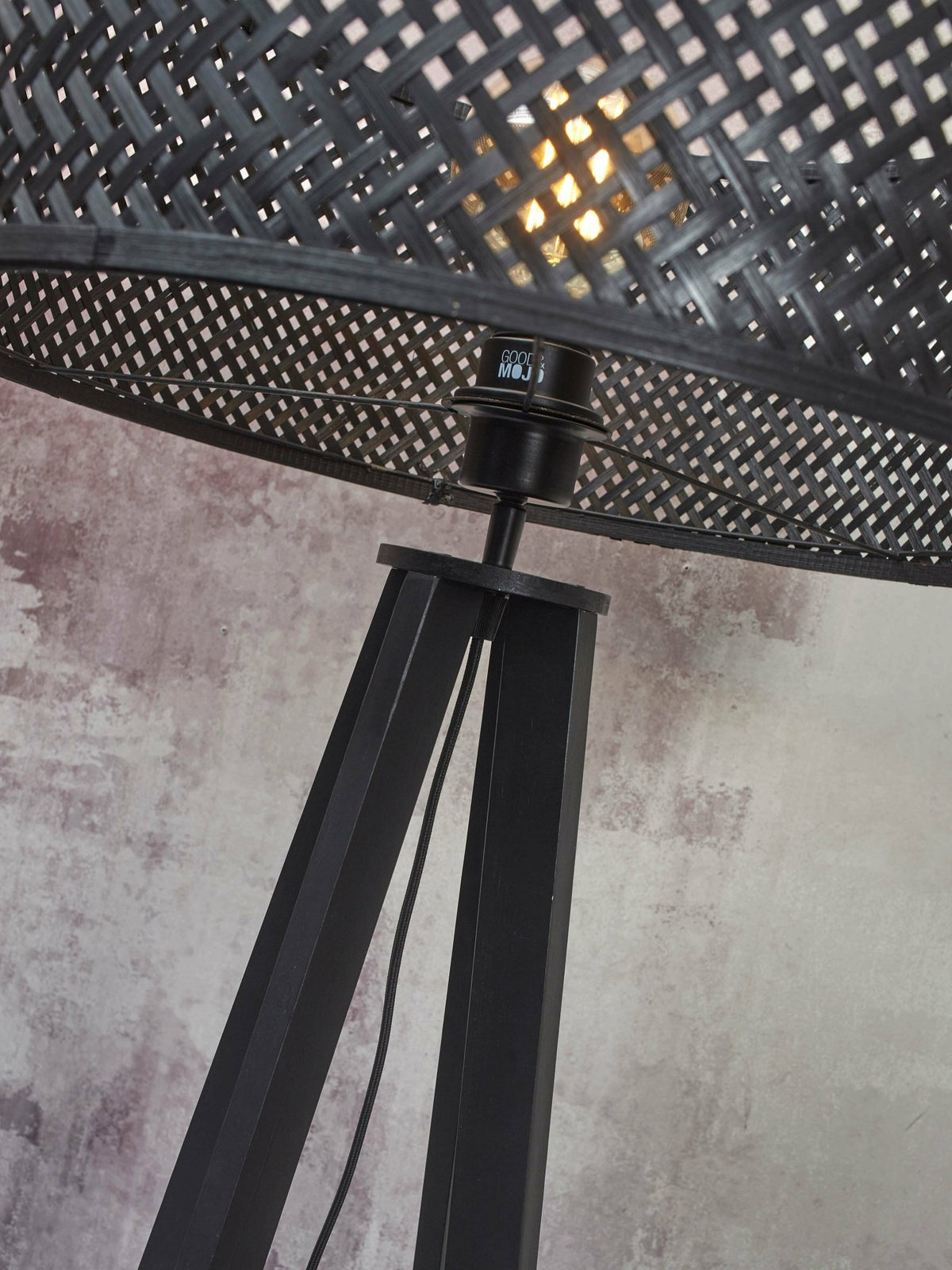 Floor Lamp Java 4-Legs Bamboo Bl. H.145Cm/Shade Dia.50Xh.22Cm. Bl. - Good & Mojo - The Cool Republic