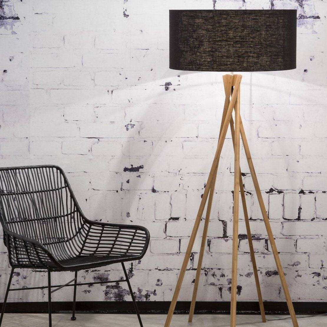Lampadaire en bambou noir Kilimanjaro - Good & Mojo - The Cool Republic