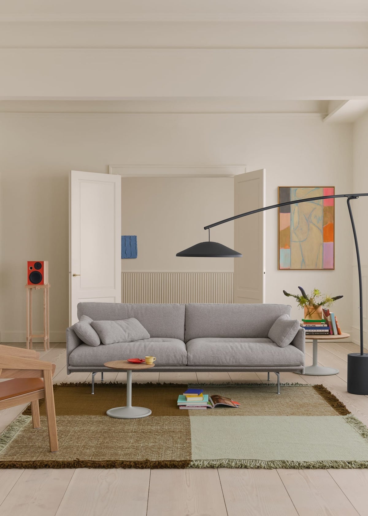 Lampadaire en béton et acier anthracite noir 188cm Contra - Muuto — vue 11