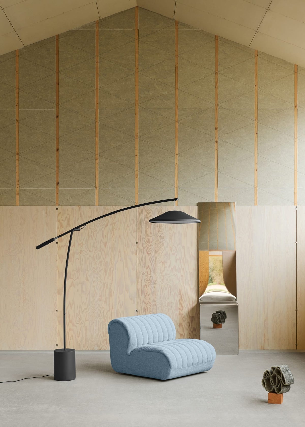 Lampadaire en béton et acier anthracite noir 188cm Contra - Muuto — vue 5