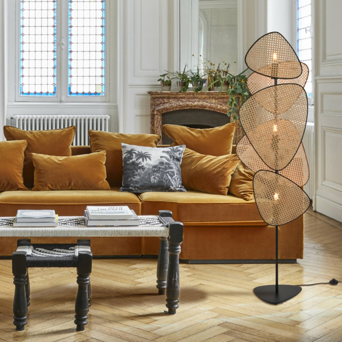 Floor lamp in cannage Screen - Market Set - The Cool Republic