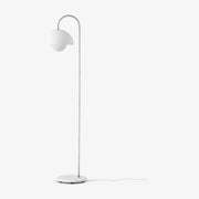 Lampadaire en chrome et acier peint blanc mate 122cm Flowerpot VP12 - &tradition