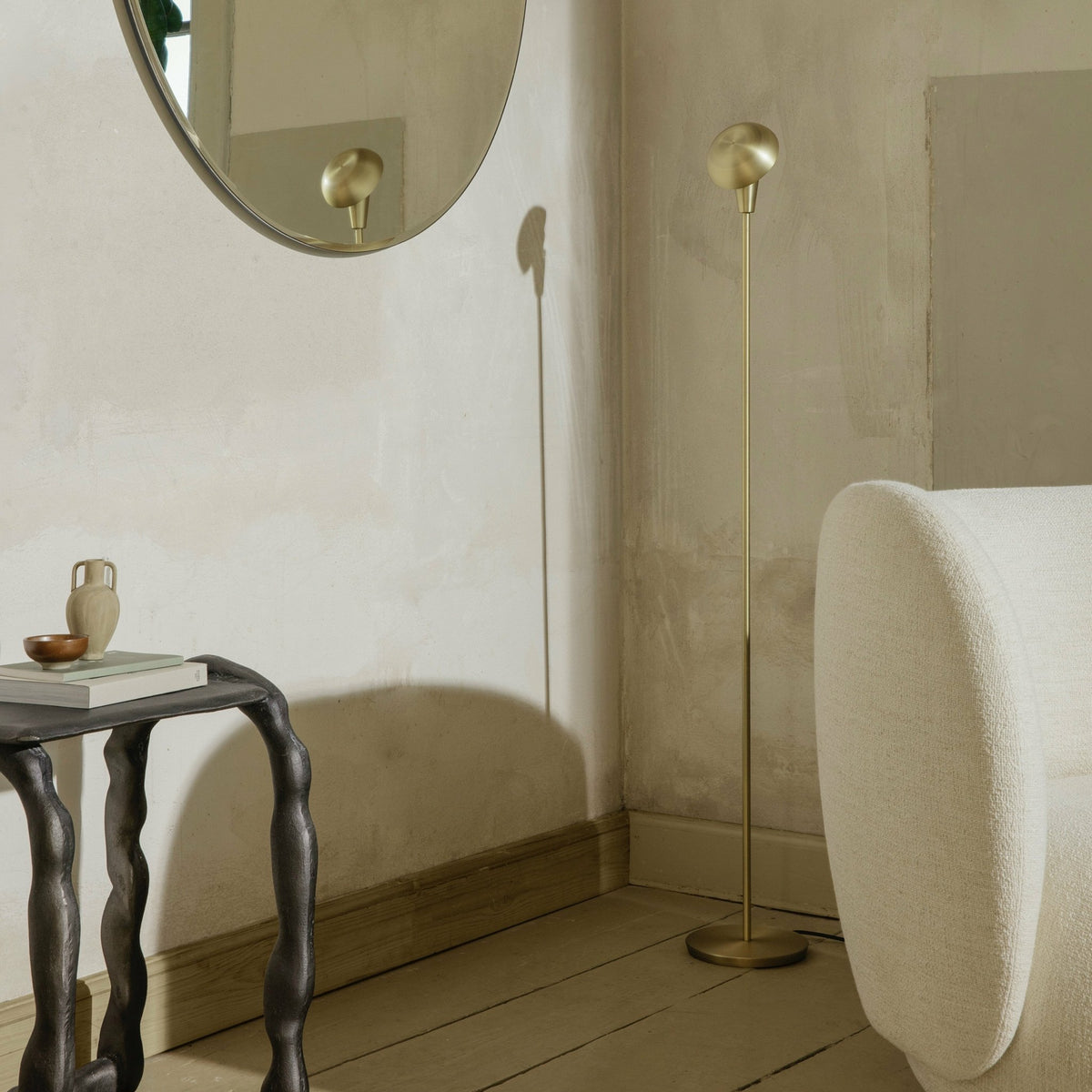 Lampadaire en laiton 12 x 124,2 cm Tiny - Ferm Living - The Cool Republic