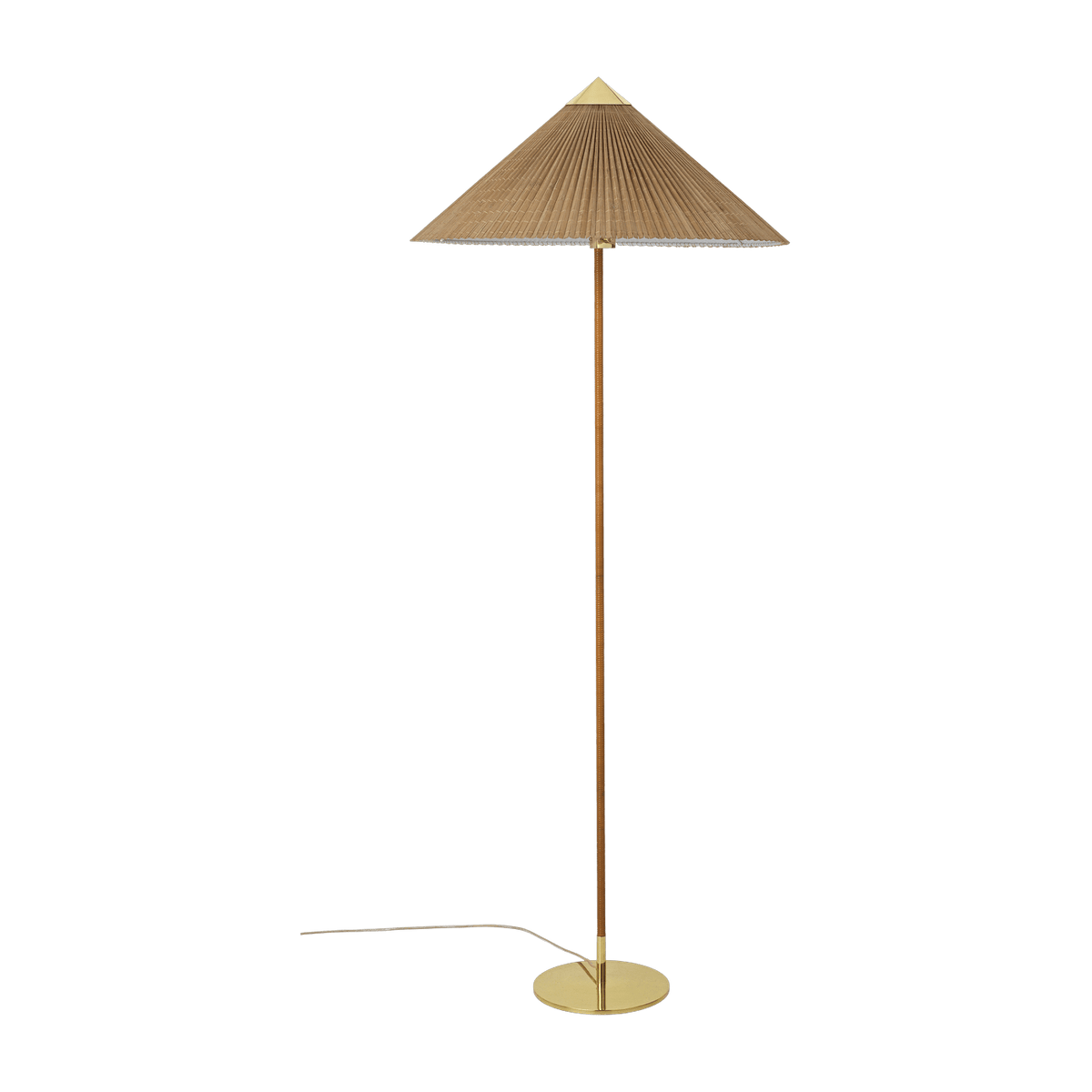 Lampadaire en laiton et bambou Modèle 9602 - Gubi - The Cool Republic