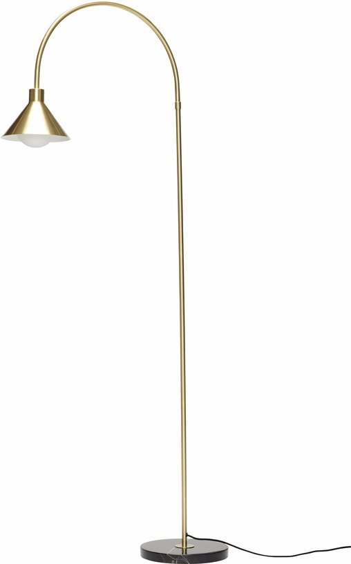 Lampadaire en laiton et marbre doré - Hübsch - The Cool Republic