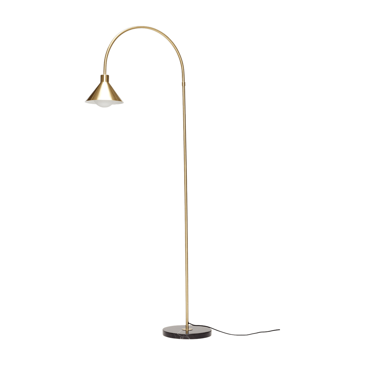 Lampadaire en laiton et marbre doré - Hübsch - The Cool Republic
