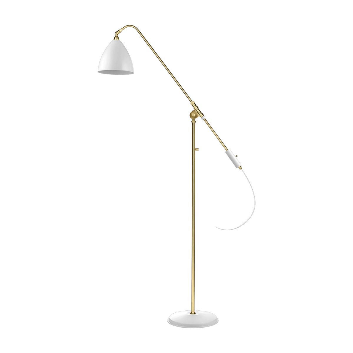 Lampadaire en laiton et métal blanc Bestlite BL4 - Gubi - The Cool Republic