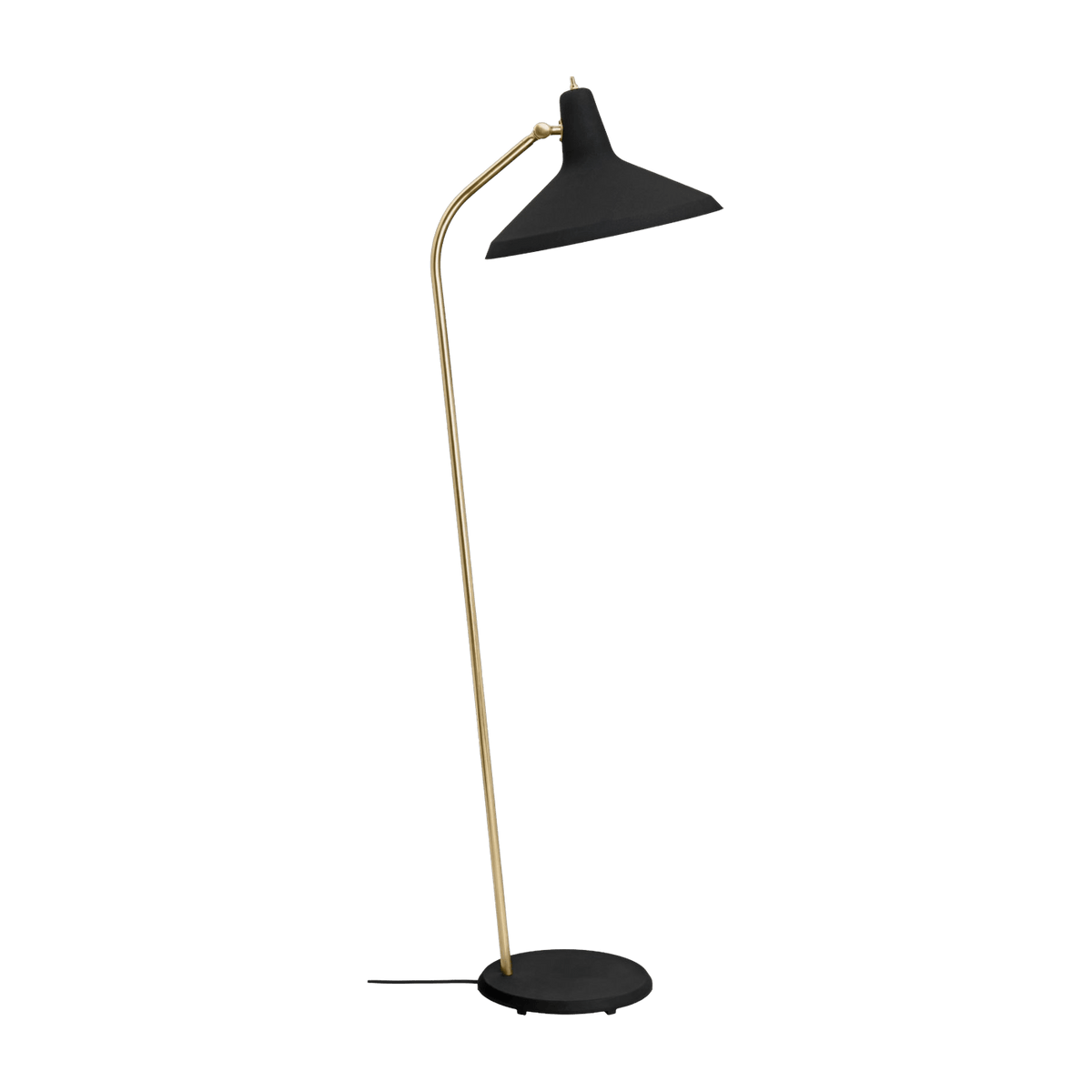 Lampadaire en laiton et métal noir G-10 - Gubi - The Cool Republic
