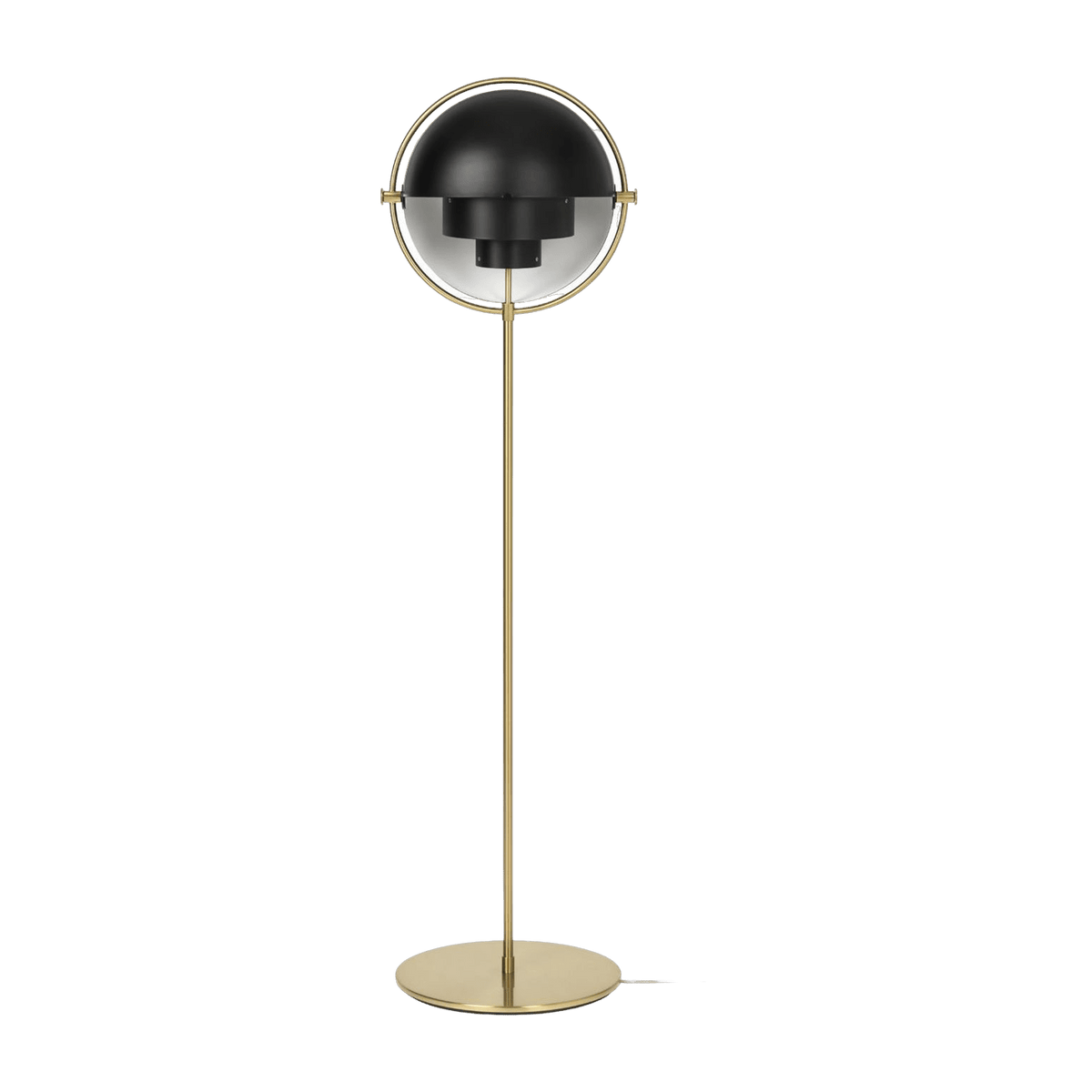 Lampadaire en laiton et métal noir Multi-Lite - Gubi - The Cool Republic