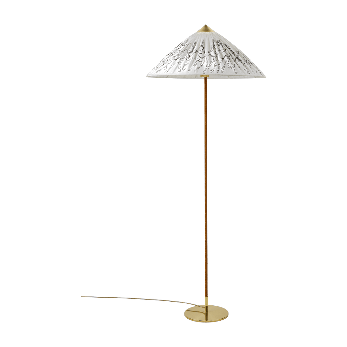 Lampadaire en laiton et tissu Edition Spéciale Garro Modèle 9602 - Gubi - The Cool Republic