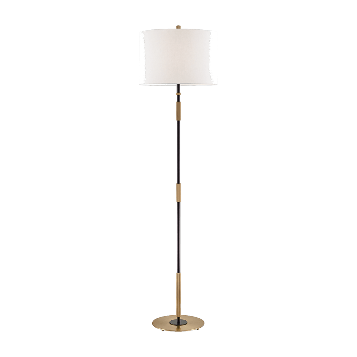 Lampadaire en laiton laiton vieilli et bronze ancien 42x159cm Bowery - Hudson Valley Lighting - The Cool Republic