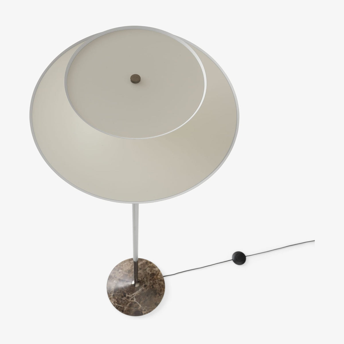 Lampadaire en marbre et chrome foncé gris 150cm Gio LN28 - &tradition — vue 14